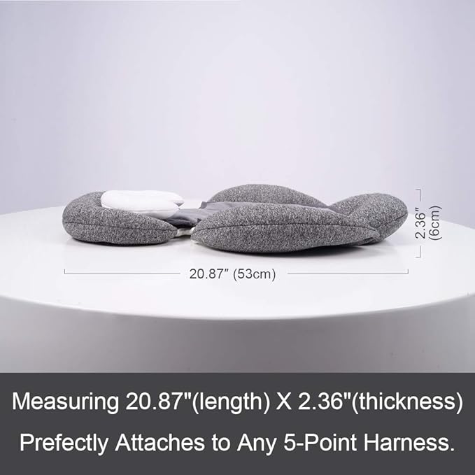 COOLBEBE New 2-in-1 Babybody Cushion for Baby Newborn Infants - Extra Soft Stroller Cushion Pads Car Seat Insert, Perfect for Carseats, Strollers, Swings, Grey-BubblyBeeBaby