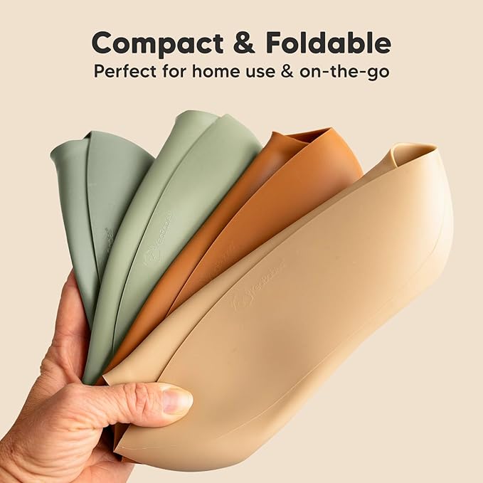 KeaBabies 2-Pack Silicone Baby Bibs for Eating - Sturdy Food-Grade Silicone Bibs for Babies Girl, Boy, Large Food Catcher, Clean & Put On Easily, Waterproof Toddler Feeding Essentials (Sage)-BubblyBeeBaby