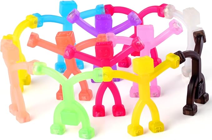 12 PCS Magnetic Travel Toys for Kids, Creative, Portable and Educational, Magnetic-People-Magnet-Men: Cute Robot & Funny Magnets, Small Fidget Toys for Classroom Prizes, Easter Egg Stuffers, Office-BubblyBeeBaby