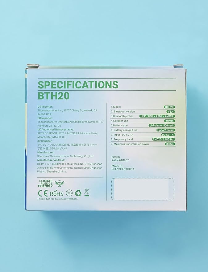 iClever BTH20 Active Noise Cancelling Headphones for Kids, 60H Play Time,Type C Fast Charging, Safe Volume 80dBA, Bluetooth5.4, Award-Winning Kids Headphones Wireless for iPad Tablet Airplane, Blue-BubblyBeeBaby