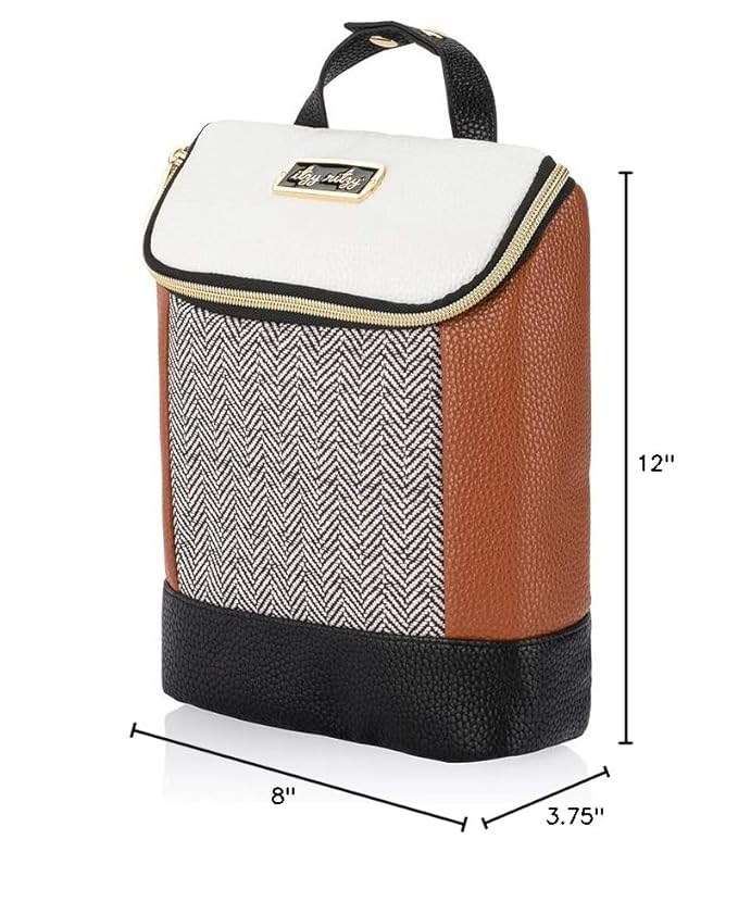 Itzy Ritzy Insulated Bottle Bag – Keeps Bottles Warm or Cool - Holds 3 Bottles & Features Interior Pocket For Ice Pack (Not Included), Coffee and Cream-BubblyBeeBaby