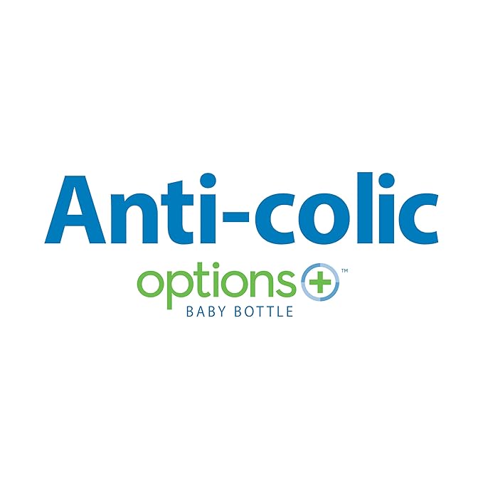 Dr. Brown’s Natural Flow® Anti-Colic Options+™ Narrow Baby Bottles 4 oz/120 mL, with Level 1 Slow Flow Nipple, 3 Pack, 0m+ Blue-BubblyBeeBaby