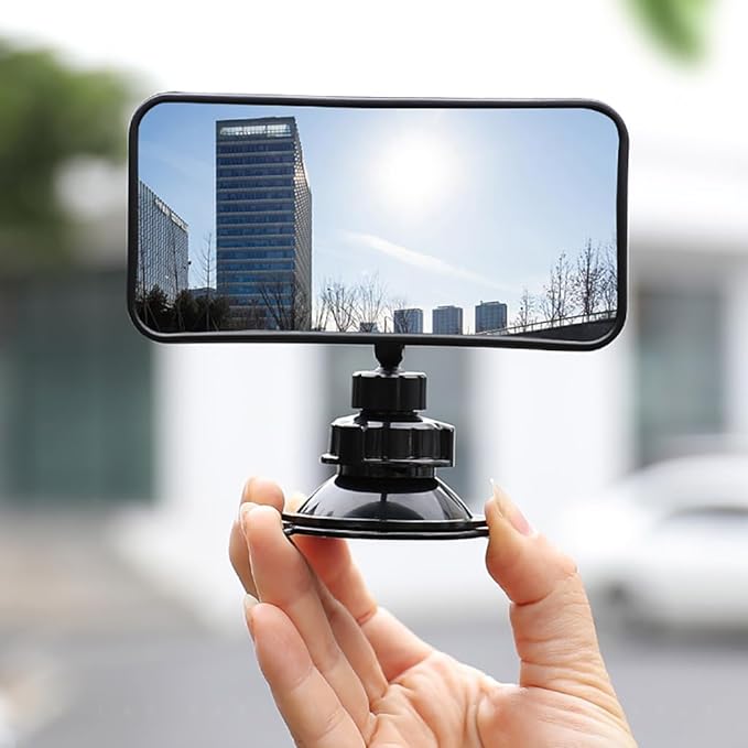 Suction Cup Baby Mirror For Car,360° Adjustable Car Seat Mirror Rear Facing Infant, See All Passengers in the Backseat, Rear View Mirror Accessories-BubblyBeeBaby