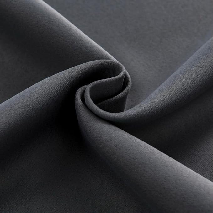 Joydeco Custom Blackout Curtains for Bedroom, 1 Panel Room Darkening Curtains & Drapes for Living Room Window Rod Pocket Back Tab (Custom Size,Dark Grey)-BubblyBeeBaby