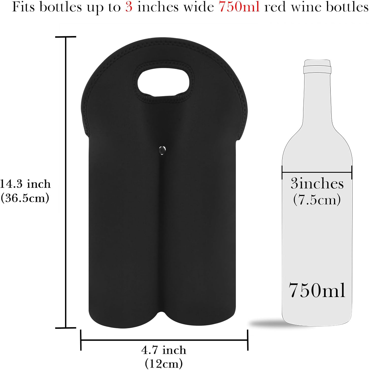 Linkidea Wine Travel Carrier & Cooler Bag, Wine Carrying Tote Picnic Cooler
