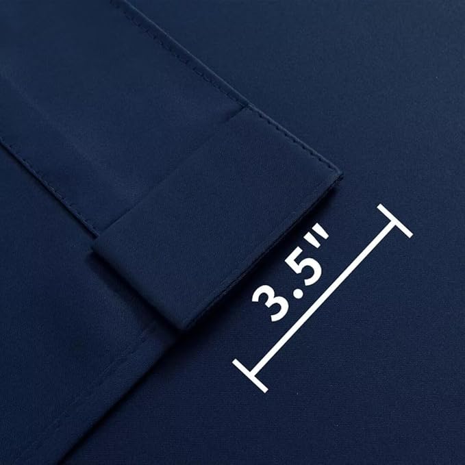 Joydeco Blackout Curtains 84 Inch Length 2 Panels Set, Black Out Curtains for Bedroom, Room Darkening Drapes for Living Room Window (W37 x L84 Inch, Navy Blue)-BubblyBeeBaby