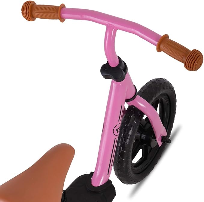 JOYSTAR 10"/12" Toddler Balance Bike for Girls & Boys, Ages 18 Months to 5 Years, Kids Push Bike with Footrest & Adjustable Seat Height, First Birthday Gifts for 2-5 Boys Girls-BubblyBeeBaby
