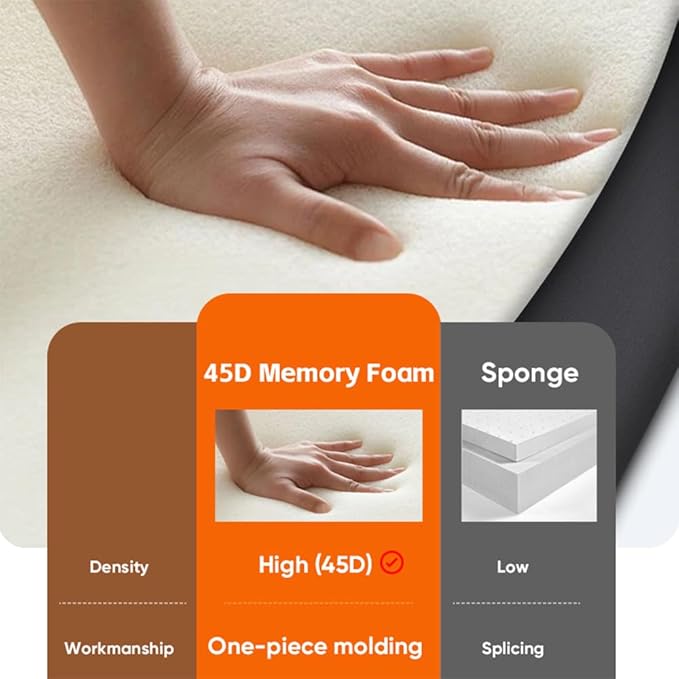 Car Headrest Pillow with Hook, Adjustable Car Seat Neck Support with Memory Foam & Ice Silk, 360° Rotating Travel Sleeping Headrest for Kids & Adults (1 Eye Mask Included)-BubblyBeeBaby