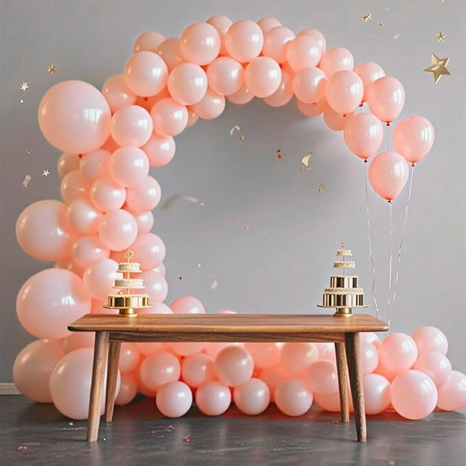 140pcs Pastel Pink Round Balloons Different Sizes 18 12 10 5 Inch Latex Balloons for Arch Decoration Party Balloon Kit for Graduation Birthday Party Wedding Balloon Baby Shower Decoration-BubblyBeeBaby