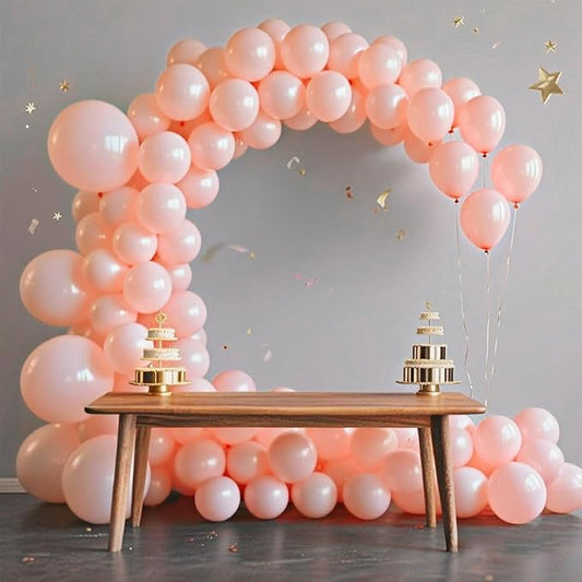 140pcs Pastel Pink Round Balloons Different Sizes 18 12 10 5 Inch Latex Balloons for Arch Decoration Party Balloon Kit for Graduation Birthday Party Wedding Balloon Baby Shower Decoration-BubblyBeeBaby