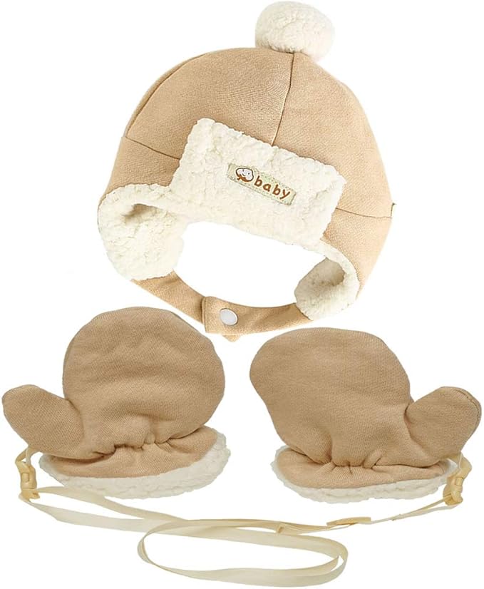 Baby Mittens Sherpa Lined Fleece 0-24 Months Winter-BubblyBeeBaby