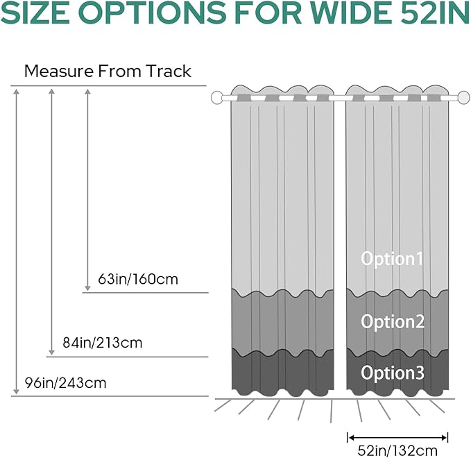 HOMEIDEAS Gold Ombre Blackout Curtains 52 X 63 Inch Length Gradient Room Darkening Thermal Insulated Energy Saving Grommet 2 Panels Window Drapes for Living Room, Bedroom-BubblyBeeBaby