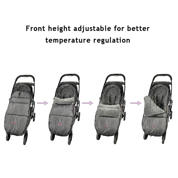 Toddler Stroller Footmuff Cosy Toe Buggy Pushchair Sleeping Bag, Easy Open & Removable Front Piece,Special Design Fits All Travel Gears Perfectly, 6-48M-BubblyBeeBaby