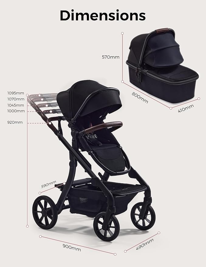 Momcozy ChangeGo Baby Stroller, Convertible Single-to-Double-to-Wagon Stroller with 23 Configurations, Seat Included, Large PU Wheels, All-Wheel Suspension ＆ Extendable UPF50+ Canopy-BubblyBeeBaby