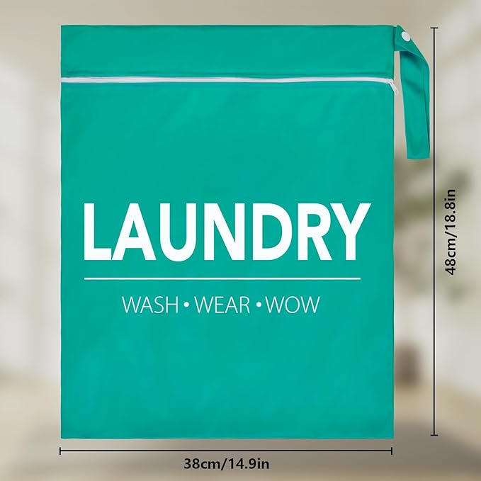 2 Pcs Large Travel Laundry Bag Waterproof Wet Dry Bag Washable Dirty Clothes Bag for Gym Clothes Laundry Wet Clothes Swimming Yoga-BubblyBeeBaby