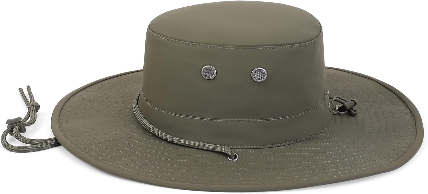 Sanford Safari Hat for Men and Women, Wide Brim Sun Hat, Water-Resistant, Floatable, Packable, UV Protection Fishing Hat