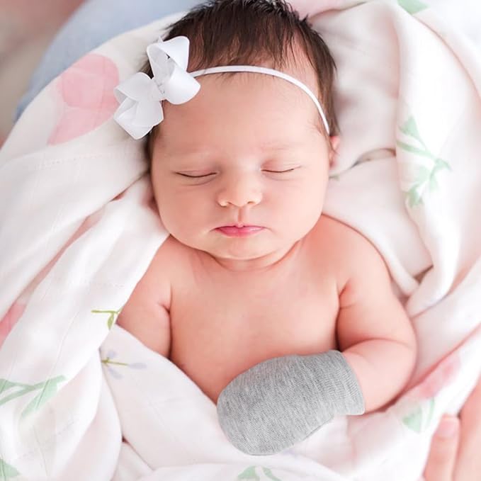 BQUBO 6 Pairs Newborn Baby Boys Girls Mittens 0-6 Months Unisex-Baby Infant Mittens Elastic No Scratch Wrist Gloves-BubblyBeeBaby