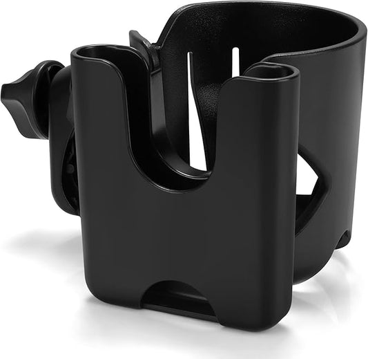 Accmor Universal Cup Holder, Stroller Cup Holder with Phone Holder, 360° Rotatable Large Caliber Designed Bottle Holder for Stroller, Bike, Wheelchair, Walker, Scooter-BubblyBeeBaby