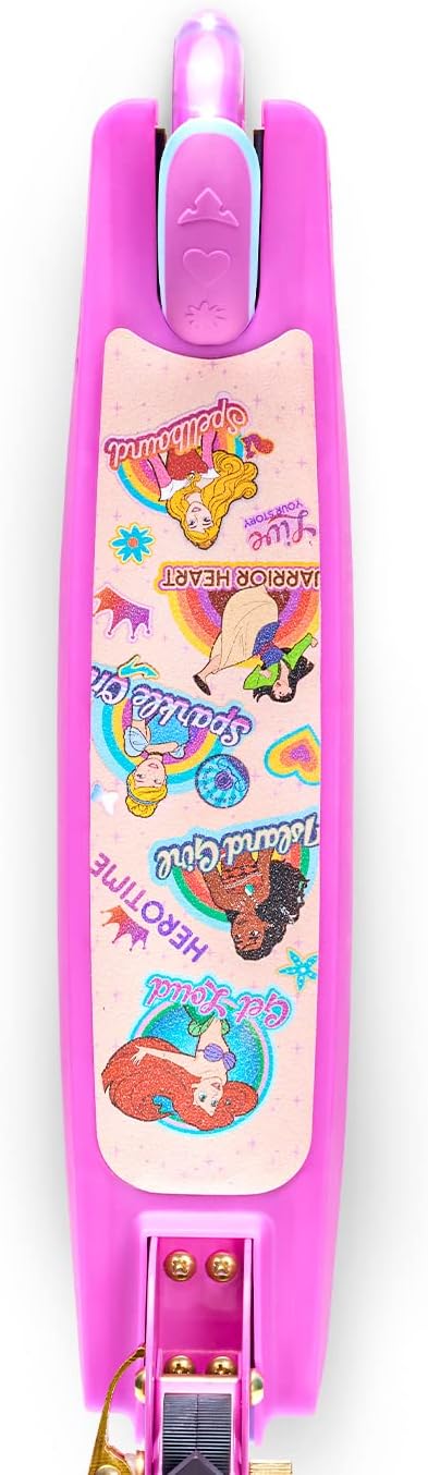 Jetson Character Kids Kick Scooter, LED Lights on Stem & Light-Up Wheels, Lightweight Frame, Height-Adjustable Handlebar, Lean-to-Steer System, Easy-Fold Mechanism-BubblyBeeBaby