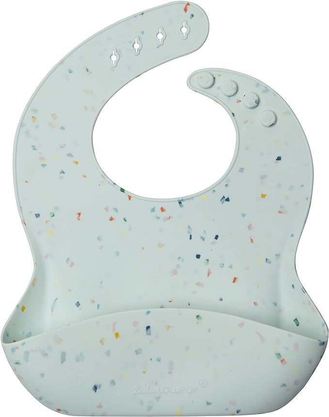 Loulou Lollipop Soft, Waterproof Silicone Feeding Bib for Babies and Toddlers-BubblyBeeBaby