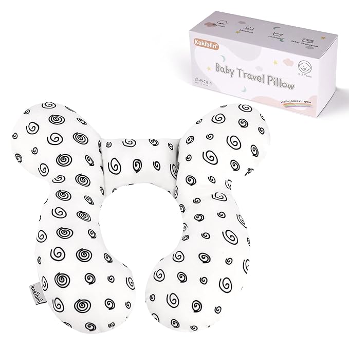 KAKIBLIN Baby Neck Pillow, Baby Head Pillow, Upgraded Travel Support Pillow for Carseat, Neck Support for Car Seat,Pushchair (Snail)-BubblyBeeBaby