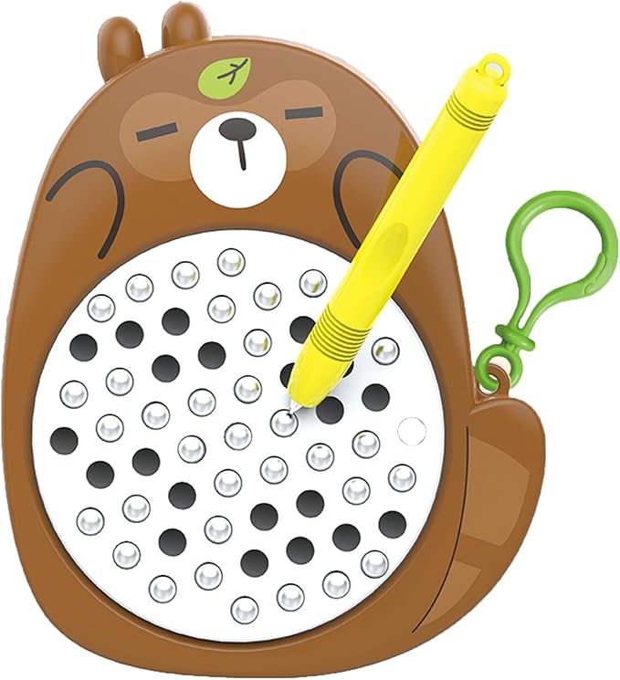 1PCS Sea Otter Magnetic Drawing Board for Kids & Toddlers with Beads and Magnet Stylus Pen - Magnetic Travel Toy for Airplane & Car Ride Activities for Kids-BubblyBeeBaby