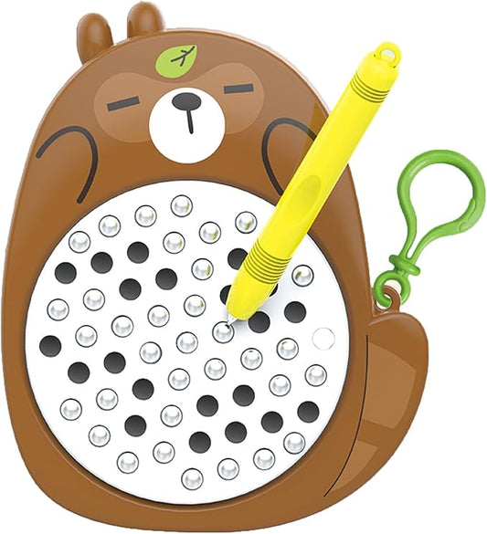 1PCS Sea Otter Magnetic Drawing Board for Kids & Toddlers with Beads and Magnet Stylus Pen - Magnetic Travel Toy for Airplane & Car Ride Activities for Kids-BubblyBeeBaby