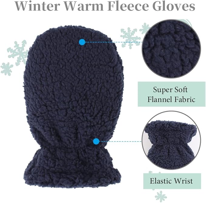Zsedrut Baby Boys Winter Glove Warm Toddler Infant Girls Mittens Fleece Lined Gloves 1-7 Years-BubblyBeeBaby