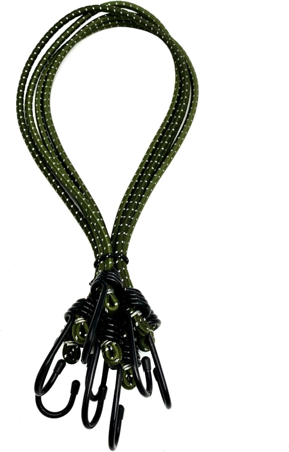 Bungee Cord Luggage Cord Resilience 40 Inch 4 Pieces for SecuringTents, Tarps, Luggage ，Truck, ATV Off-Road Motorcycle Bicycle Riding,Multi-Scenario Applicable (Green)