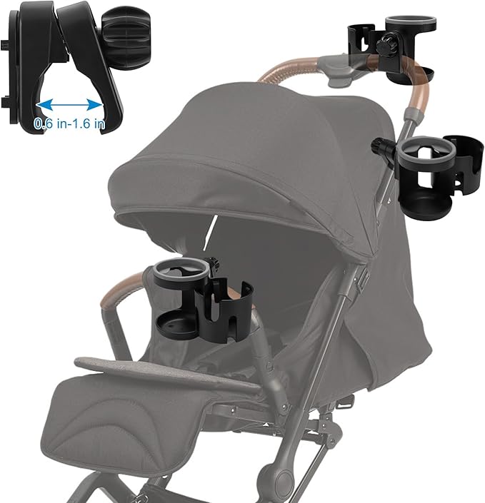 Accmor Universal Cup Holder, Stroller Cup Holder, 360° Rotatable Large Caliber Designed Bottle Holder for Stroller, Bike, Wheelchair, Walker, Scooter-BubblyBeeBaby