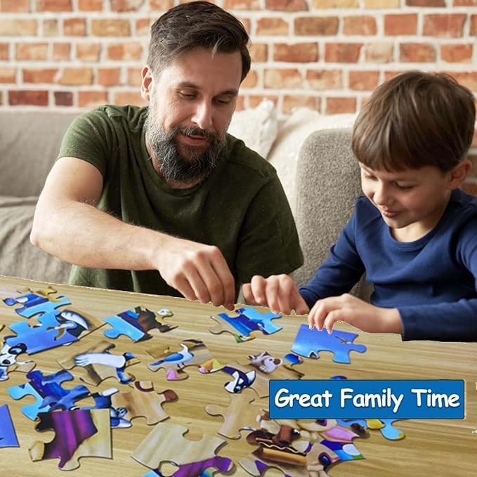 Jumbo Floor Puzzle for Kids, Large Jigsaw Puzzles 35 Piece for Kids Ages 3-5,Preschool Learning & Education Toys, Gifts for 4-8 Year Old Boys and Girls (Dog Animals)-BubblyBeeBaby