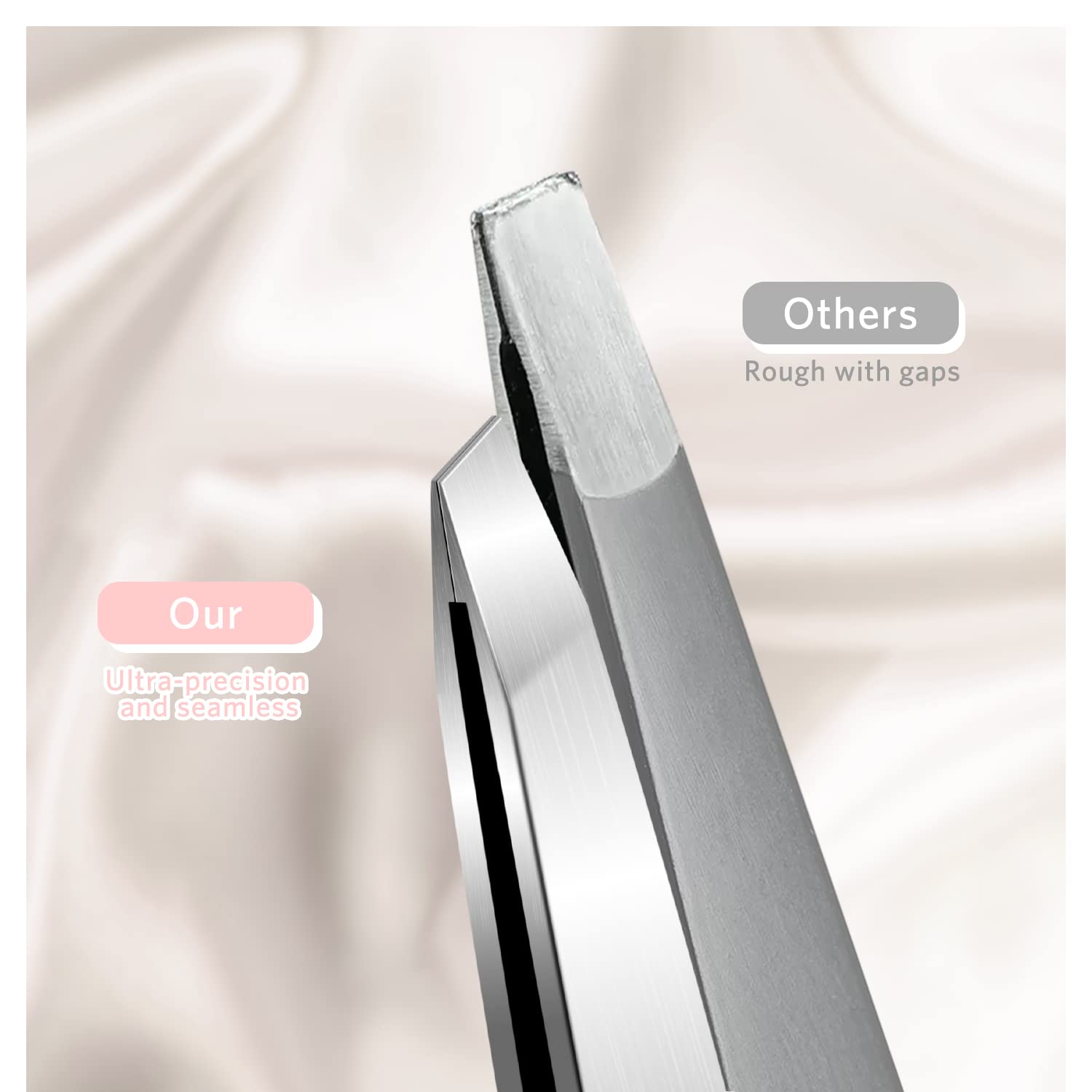 Tweezers and Nail Clipper Set with Case for Men Women, MORGLES 9 Pcs Professional Stainless Steel Tweezers No Gaps