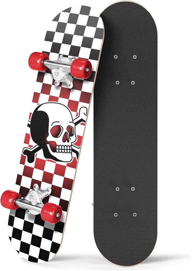 24 inch Rude Boyz Mini Cruiser Skateboard - Aluminium Trucks - Kids Skateboard Ages 5-8 Beginner - Skateboards for Kids-BubblyBeeBaby