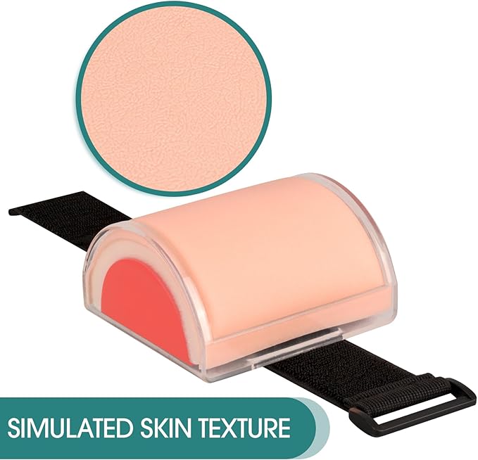 IM,SQ Injection Practice Pad Model with Skin, Subcutaneous Tissue and Muscle Layer for Nurse and Medical Student Training, Wearable Design-BubblyBeeBaby