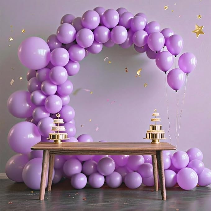 140pcs Purple Round Balloons Different Sizes 18 12 10 5 Inch Latex Balloons for Arch Decoration Party Balloon Kit for Graduation Birthday Party Wedding Balloon Baby Shower Decoration-BubblyBeeBaby