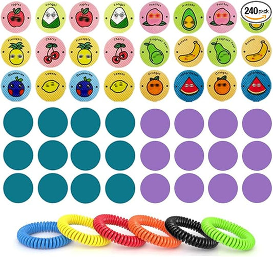 240Pcs Mosquito Patches Stickers, Individually Wrapped Natural Plant Based Mosquito Stickers for Kids Adult Outdoor Hiking, Camping, Travel-BubblyBeeBaby