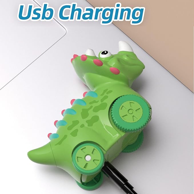 Interactive Dinosaur Toy Car, Electronic Dinosaur Car with Smart Follow Ball and Gesture Control, Rechargeable, Dino Toys for 3 Year Old Boys Girls and Toddlers,Boy Toys Age 3,4,5 and Up-BubblyBeeBaby