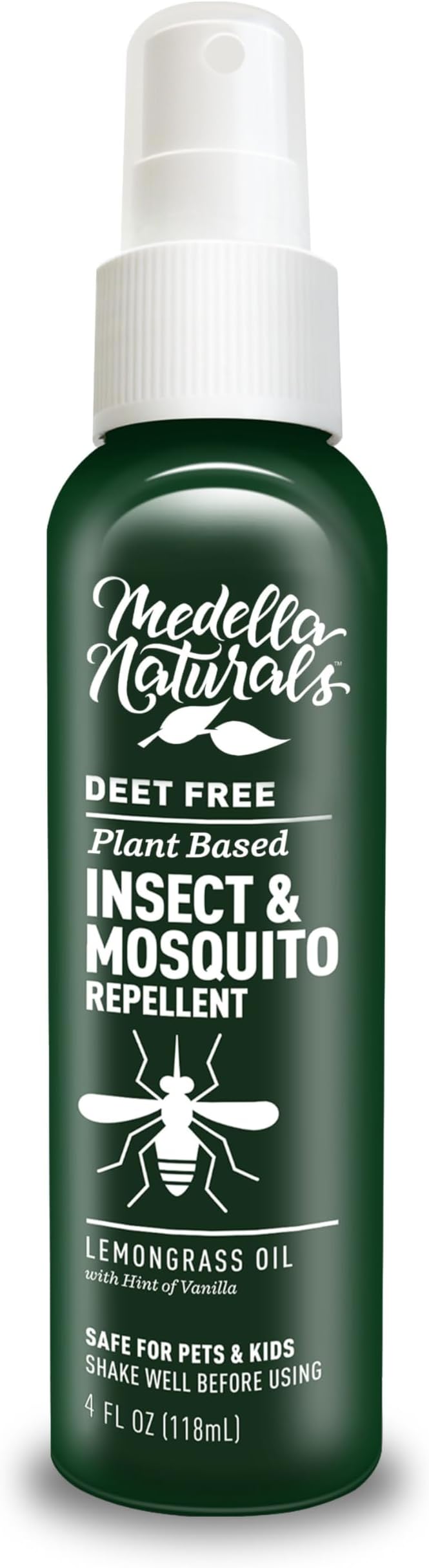 Insect & Mosquito Repellent, DEET-Free Naturally Derived Formula, Kid and Pet Friendly, Made in The USA, 4 Ounce Spray Bottle-BubblyBeeBaby