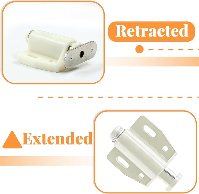 2 Pack Cabinet Magnetic Touch Latch, Push to Open Catches Magnet Push Release Latches Hardware for Kitchen Cabinet Drawer Cupboard Closet Door (White)-BubblyBeeBaby