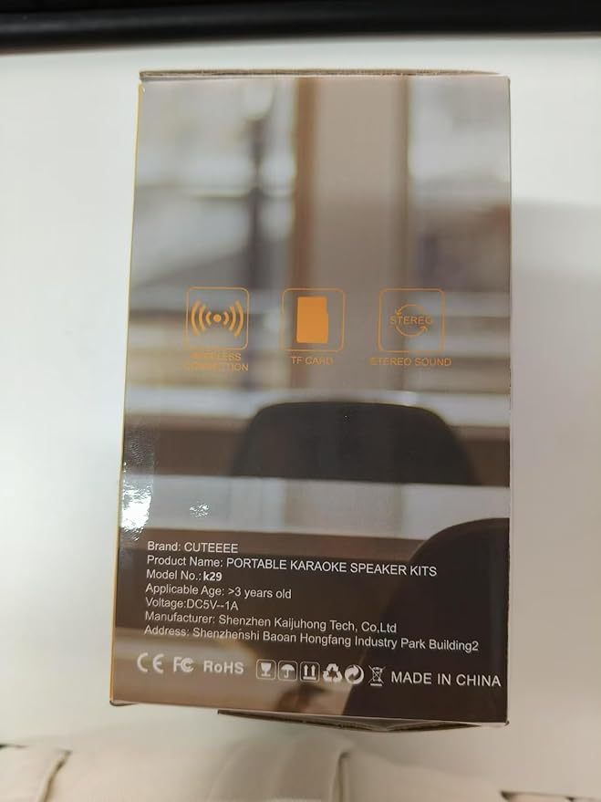 Karaoke Machine for Kids Adults, Portable Bluetooth Speaker with 2 Wireless Microphones, Portable Speaker Mini Karaoke Microphone for Home Party Birthday Gift for Girls Boys-BubblyBeeBaby