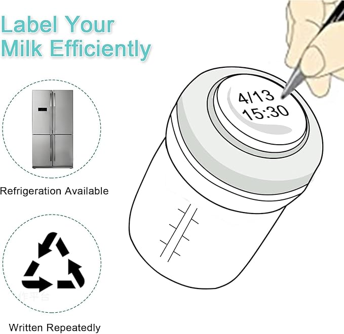 COMI Wide Neck Glass Breastmilk Collection n Storage Bottle, 6oz with Screw Ring Sealing Disk; Re-markable Sealing Disc. BPA Free, Fits Breast Pumps & Nipples (Pink Lids)-BubblyBeeBaby