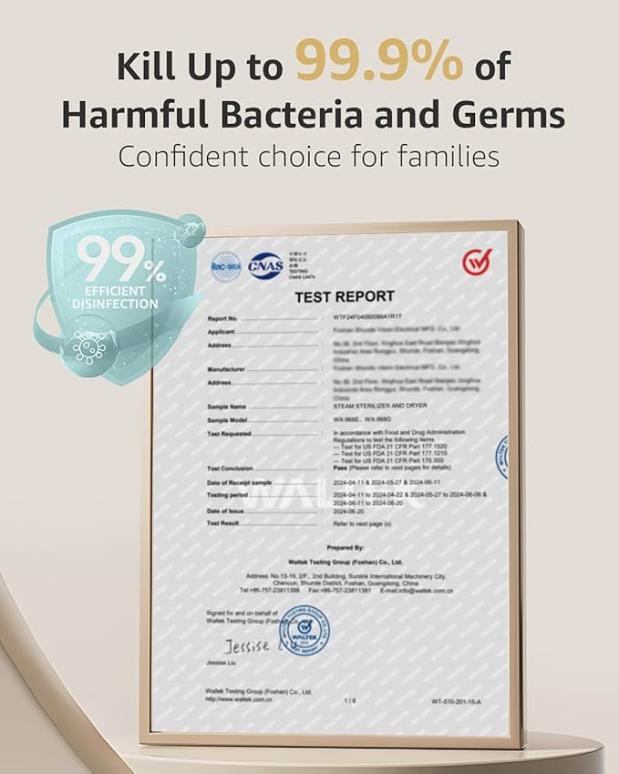 HAUTURE Bottle Sterilizer and Dryer, Esterilizador De Biberones, One-Dial Control Steam Baby Bottle Sterilizer for Baby Stuffs, Bottles & Breast Pump Accessories-BubblyBeeBaby