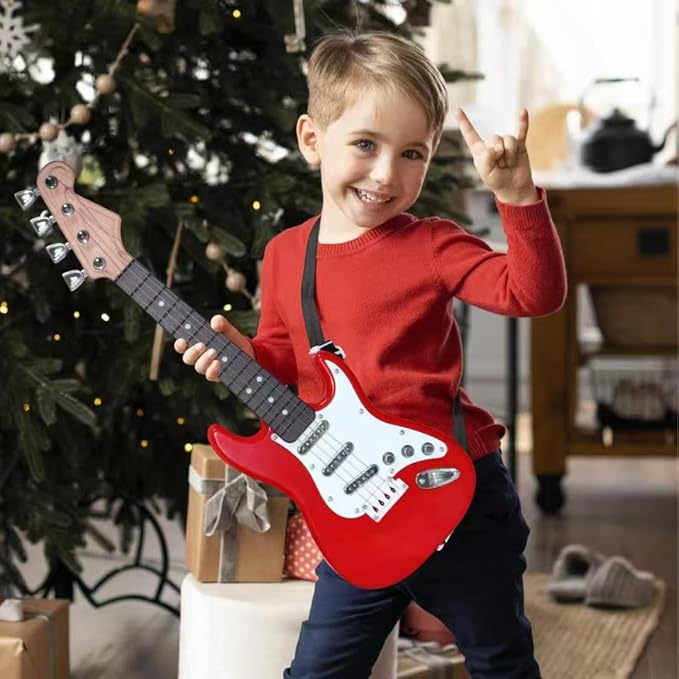 16inch Mini Guitar Toy for Kids and Beginners, Electric Guitar with Strap for Toddlers and Boys and Girls Instrument Toys-BubblyBeeBaby