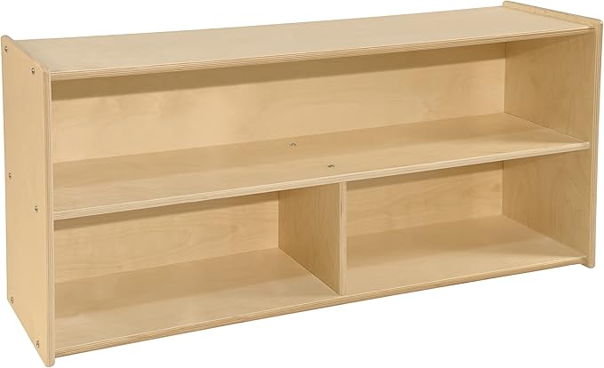 2-Shelf Kids Bookshelf & Toy Storage Organizer | 3-Section Montessori Shelves for Home & Classroom Organization & Storage-BubblyBeeBaby