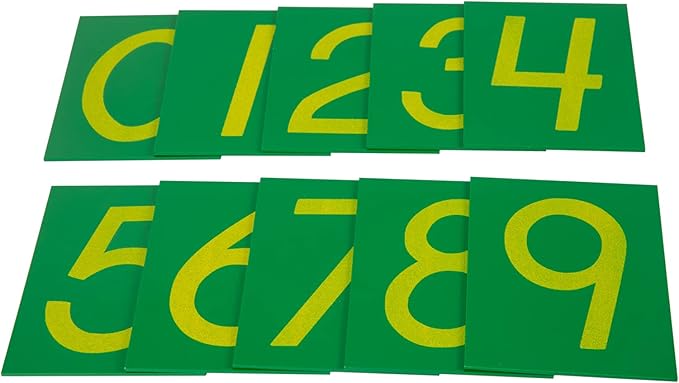 Adena Montessori Wooden Math Counting,Sandpaper Numbers with Box for Toddlers Kids,Early Development Math Material for Preschool Learning Education Toys,Sensory 0-9 Cards Montessori Flash Cards-BubblyBeeBaby