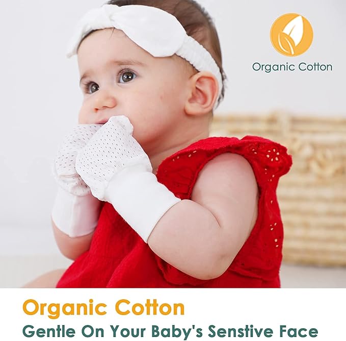 Baby Anti Scratch Mittens - No Scratch Mittens for Boys & Girls (6-12 Months) - 6 Pairs-BubblyBeeBaby