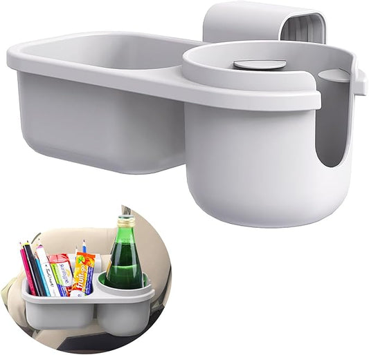 SnackPod Child Cup & Snack Holder for Convertible Car Seats & Strollers - BPA Free - Grey-BubblyBeeBaby