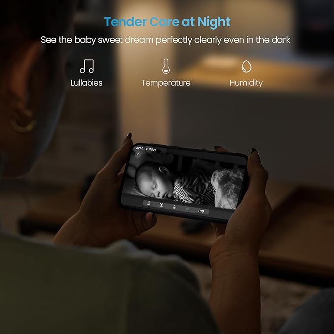 ieGeek Baby Monitor with 2 Cameras, Split-Screen Video Baby Monitor with Audio and 1080P Camera 4.3" Screen - Night Vision, Two-Way Talk, Cry & Motion Detection, Pan-Tilt-Zoom via Screen and Free APP-BubblyBeeBaby