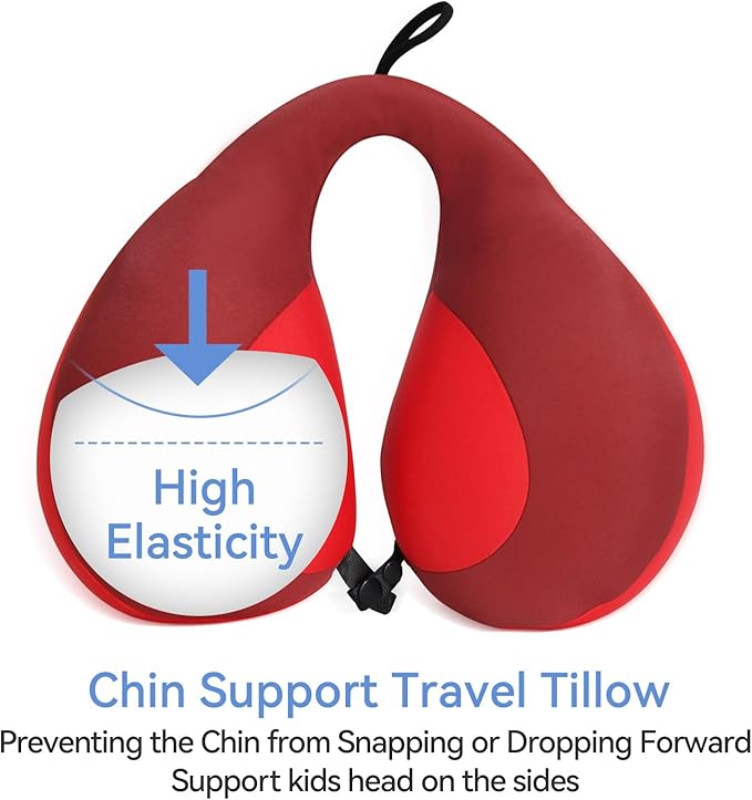 MOOB Kids Pillow for Car Seat Kids Travel Neck Pillow U-Shape Protection Headrest Air Cushion Child Car Seat Pillow-BubblyBeeBaby