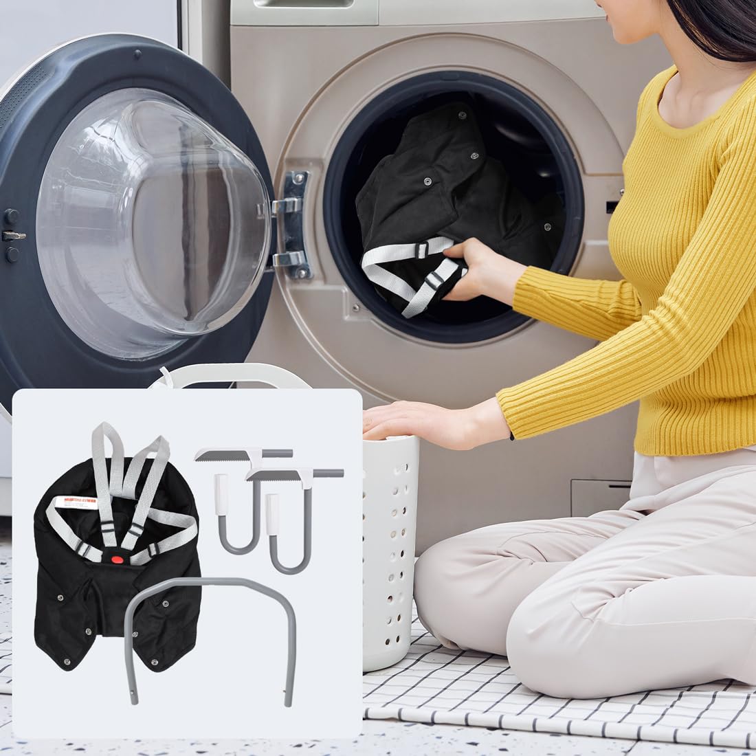 MTWML Hook On High Chair with Tray,Portable Baby High Chair That Attaches to Table,Clip On Fast Table High Chair for Babies and Toddlers.Baby Feeding Seat for Dining Table and Counter (Pure-Black)